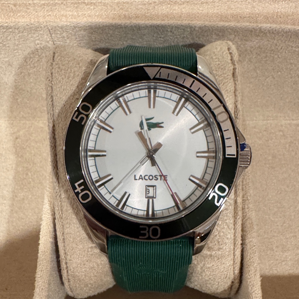 Lacoste Silver And Green Timepiece Lacoste Silver And Green Timepiece